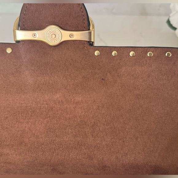 Coach CE563 Morgan Shoulder Bag Crossbody Colorblock Signature With Rivets - Picture 16 of 16